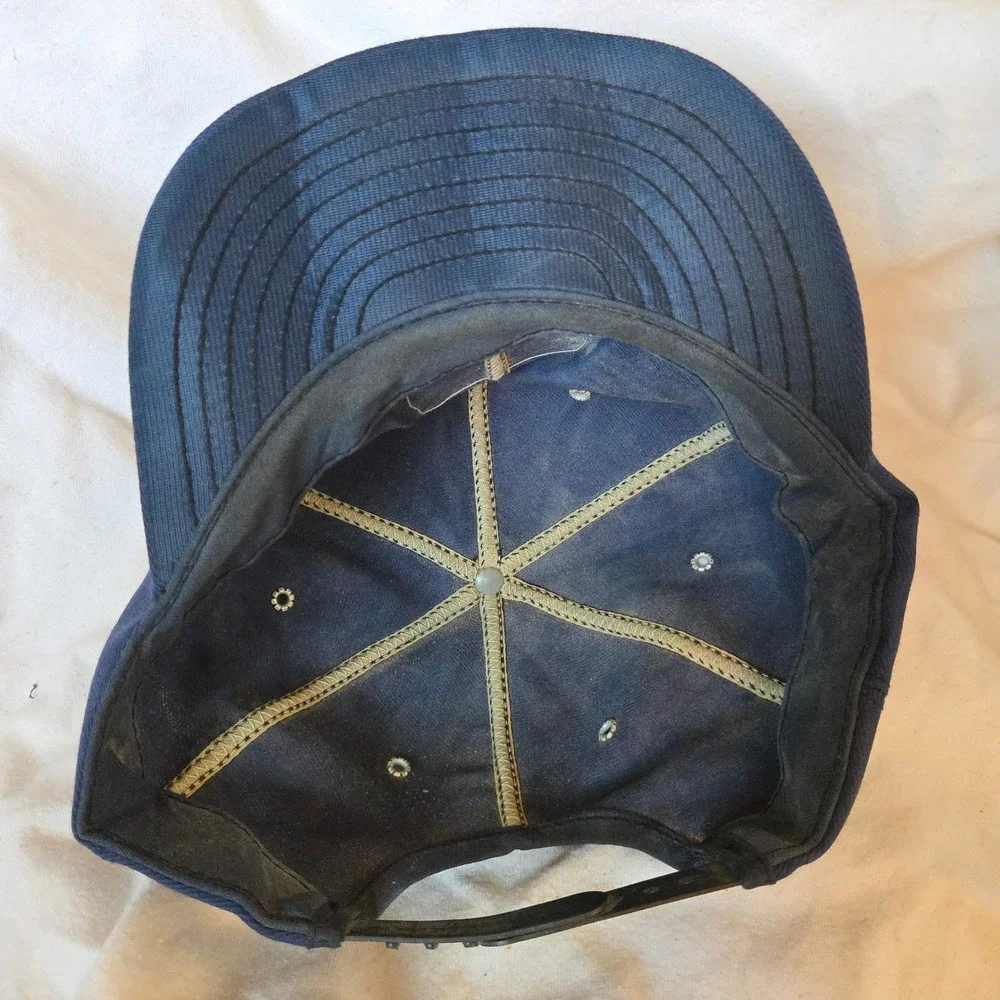 VTG EASTERN Aviation Trucker Hat Pilot Retro Louisville Mfg 1980s OSFA Navy USA‎